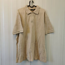 Fila Herren Polo Shirt Beige Size XL Baumwolle UC003