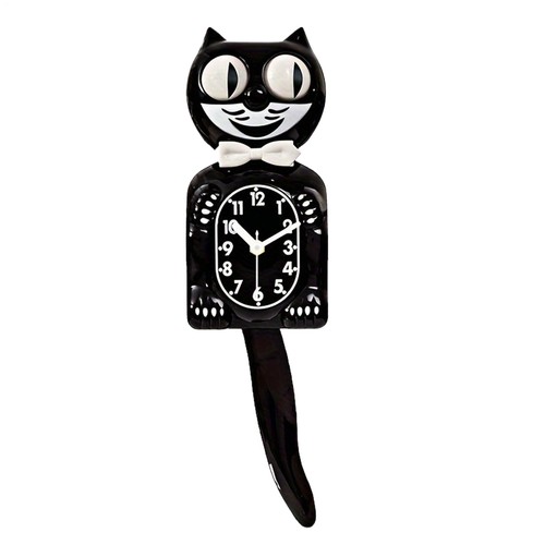 Vintage schwarze katzenuhr - schwarze,
