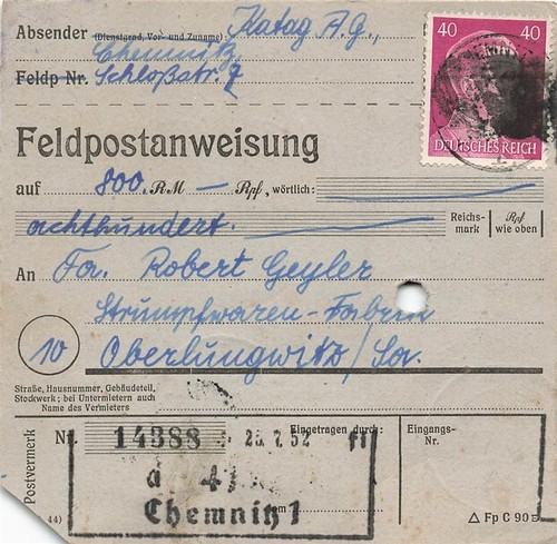 891874 sbz postanweisung - sbz, mit