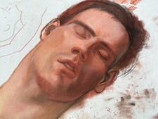 GROSSER AKT KREIDEZEICHNUNG