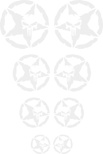 Aufkleber totenkopf set - set, 8