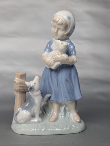Porzellanfigur mädchen mit - porzellanfigur,