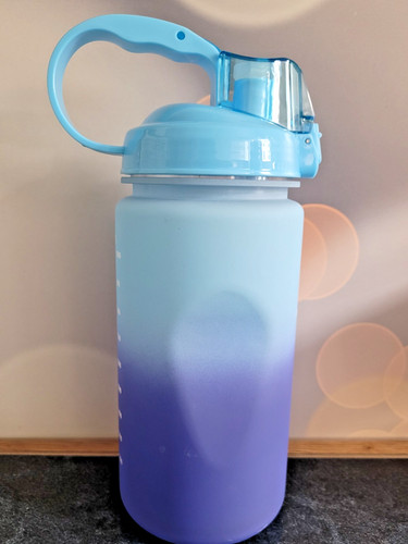 Trinkflasche blau lila mit - blau-lila,