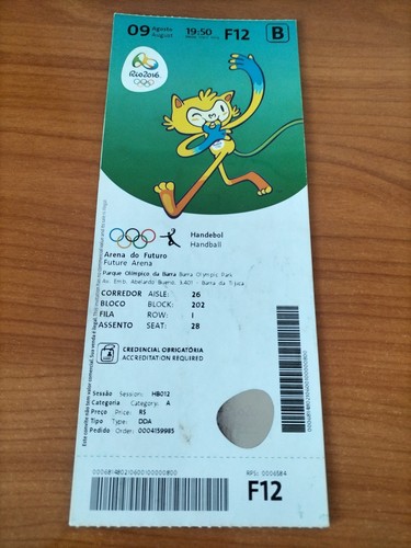 Used ticket olympic 08 - used,