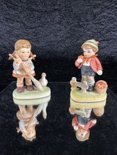 Alte Figuren Porzellanfigur Mädchen & Junge Goebel ähnlich Bauernhof Antik 