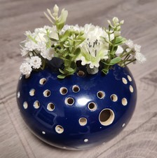 Echt Bürgel Blau-weiß Keramik Deko-Kugel, werdet kreativ, schaut mal !!!