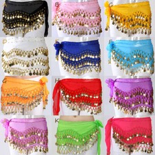 Neu Hüfttuch Münztuch Münzgürtel Hip Scarf Bauchtanz Samba Belly Dance 8 FARBEN