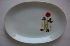 Bareuther Waldsassen Servierplatte Fleischplatte  Rose Goldrand 144 - s. Bilder