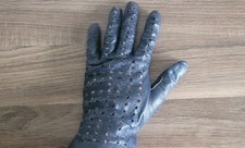 Handschuhe echt Leder  blau