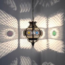 Orientalische Lampe Marokkanische Deckenleuchte Arabische Leuchte Orient H 42 cm