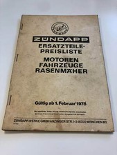 Original Zündapp Preisliste -