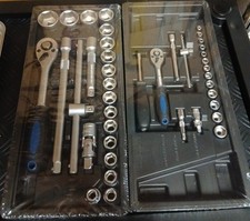Steckschlüsselssatz 1/2 Zoll, 1/4 Zoll, Werkzeugwagen Schubladeneinlage NEU