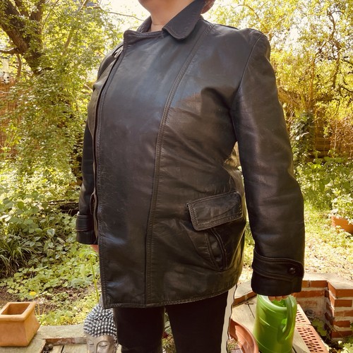 80er 90er echt lederjacke - 90er,