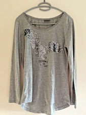 STREET ONE - ausgefallenes Langarm Shirt 40, mit Pailletten Adler