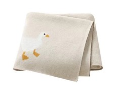 Beige Gans Babydecke 70x90cm