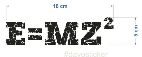 Sticker aufkleber - e=mz²,