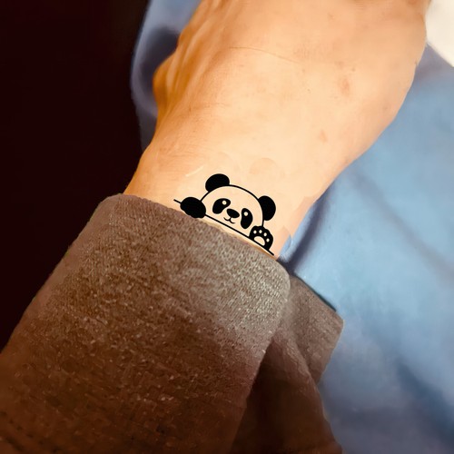 Panda temporäres tattoo - panda, (6er