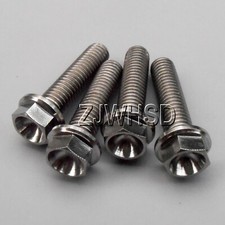 4pcs M6x25mm Titanium Flange