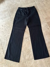 H&M Leinenhose Schwarz Gr S
