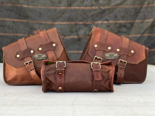 Leder motorrad satteltasche - motorrad, 3