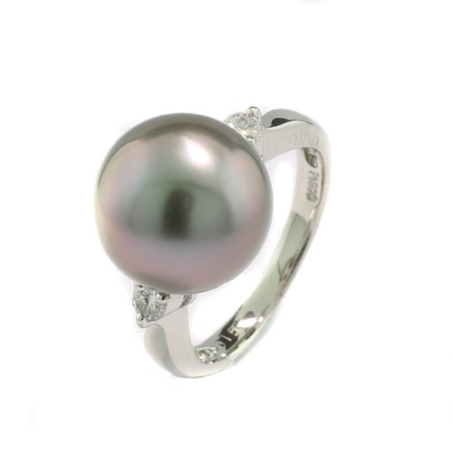 Tahitiperle brillant ring - tahitiperle,