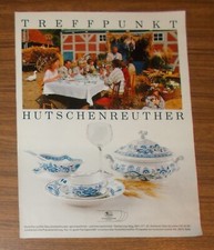 Seltene Werbung HUTSCHENREUTHER Blau Zwiebelmuster Tafelservice 1988