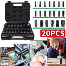 Schlagschrauber Nüsse SW 8-32 mm Kraft Steckschlüssel Nuss-Set 1/2 Zoll und Box