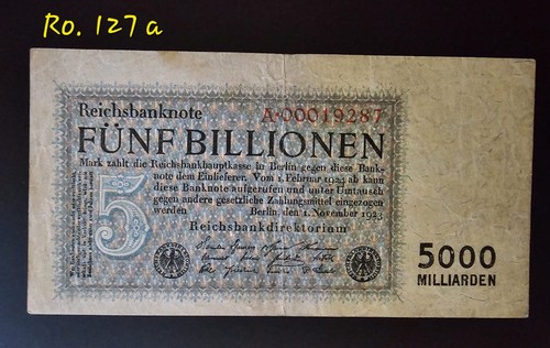 Reichsbanknote billionen - reichsbanknote, 5