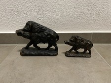 Figur Gusseisen Wildschwein (2 Stück)