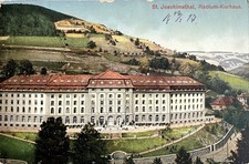 2/AK St. Joachimsthal-Radium Kurhaus-Tschechien-Koloriert-1917-gelaufen