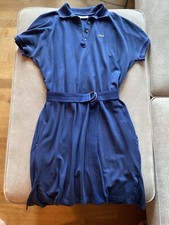 LACOSTE Kleid Gr. XS/34 Blau mit Gürtel/ Seiten Taschen/ Gute Zustand ???