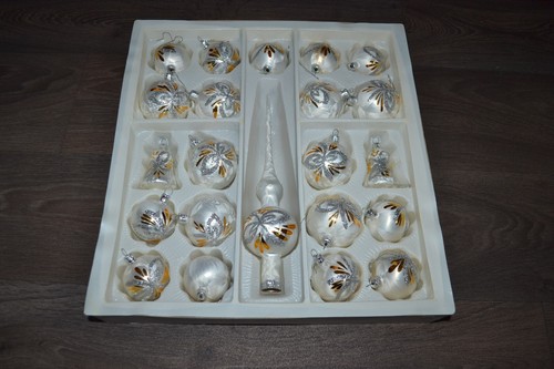 Christbaumkugeln lauscha weiss - christbaumkugeln,
