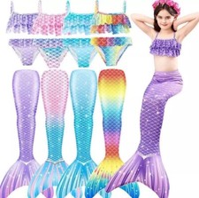 Neu Flosse Meerjungfrauen Kind Bikini Mermaid Meerjungfrau Monoflosse Kinder
