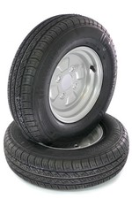 2x Rad 145/80R10 Anhängerrad Komplettrad 145R10, 145/10 LK 4x100 Felge 3,50x10