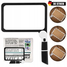 Leselupe mit Licht Groß 5X Lupe Handlupe Senioren 48LEDs 3Beleuchtungsmodus NEU