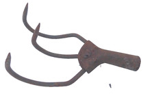 alte Hacke hacken Kralle Werkzeug Egge 🍄 Gartenhacke Eisen 3 Zinken Aufsatz -