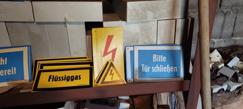 Original ddr hinweisschilder - original,