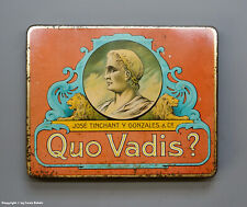 Alte Blechdose - Quo Vadis ? 10 CIGARES - wohl um 1930...kurioses Teil