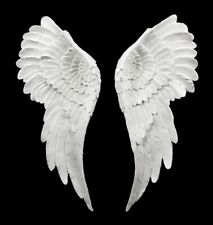 Wandrelief - Engelsflügel mit Glitter - Fantasy Engel Wanddeko 