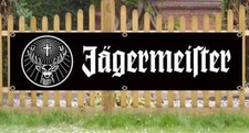 Jägermeister Racing Banner USA  180 x 45 cm Fahne Flagge schwarz/weiß