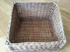 Weidenkorb Flechtkorb Regalkorb schräg Vollweide Handarbeit groß stabil 48x45x27