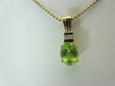 Neu 14k Gelbgold Peridot Und