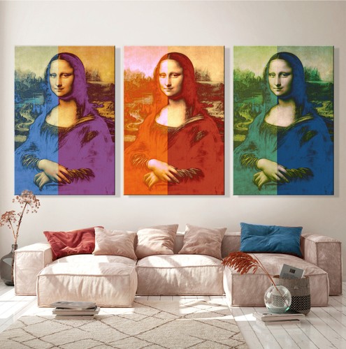 Mona lisa leinwand bild set - mona,