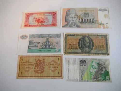 Alte geldscheine banknoten - alte,