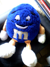 Riesen M&M Figur BLUE in blau 50 cm Werbefigur Kuscheltier Plüschtier Schmusetie