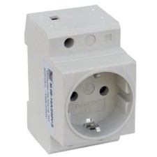 Schuko Steckdose für Hutschiene 16A Einbausteckdose für Verteiler Schaltschrank