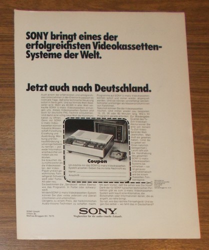 Seltene werbung vintage sony - seltene,