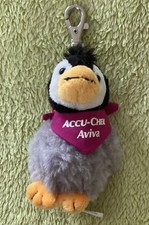 Vogel Schlüsselanhänger - Stofftier - Roche - 6x5x10cm - Neuware - waschbar 30°