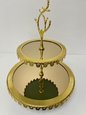 Etagere 2 Stockig Etagere Metall Glas Servier Platte Servier etagere