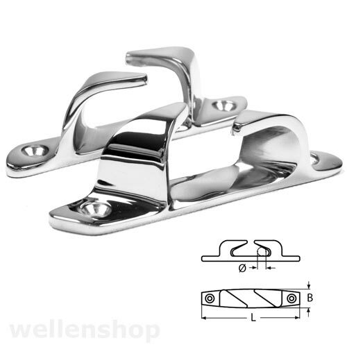 Paar edelstahl lippklampe - 1,